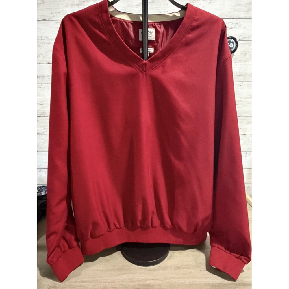 Callaway Golf Windbreaker Men's Large Red Pullover With Pockets